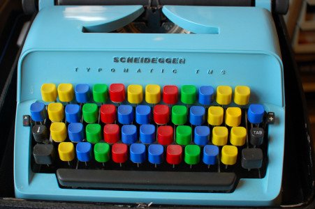 Image of colorful typewriter by Ralph Aichinger / via Flickr