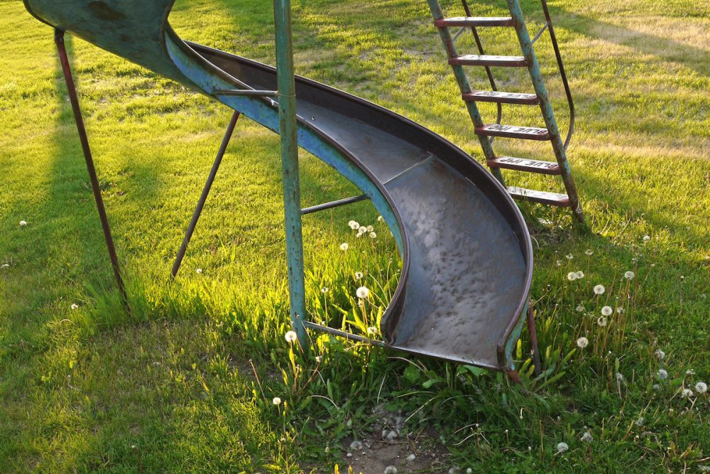 Image: a playground slide