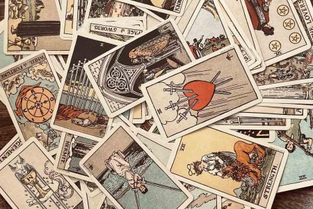 A jumble of tarot cards.